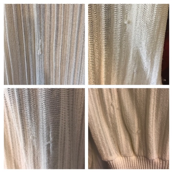 Sassy Bebe Off-White Sheer Sweater Dress - Picture 7 of 8